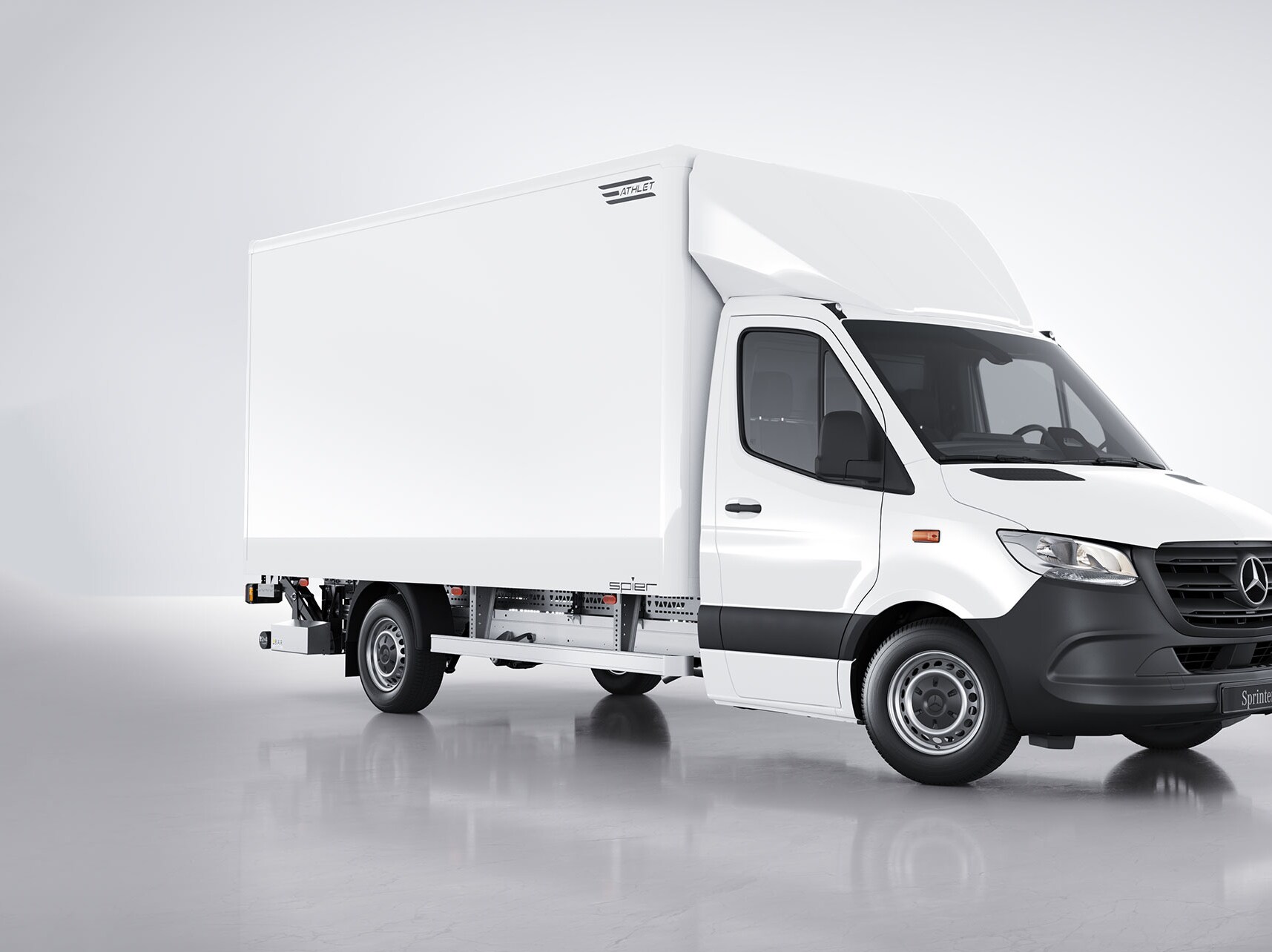 Furgón Mercedes-Benz Box en blanco