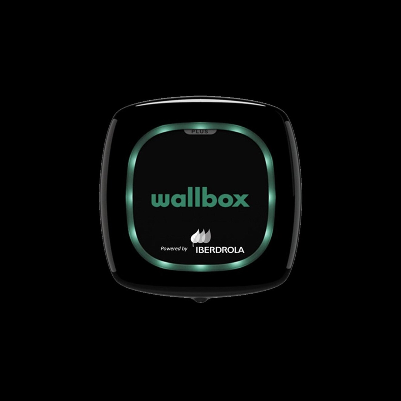 El cargador wallbox pulsar plus de Mercedes Benz con un fondo negro