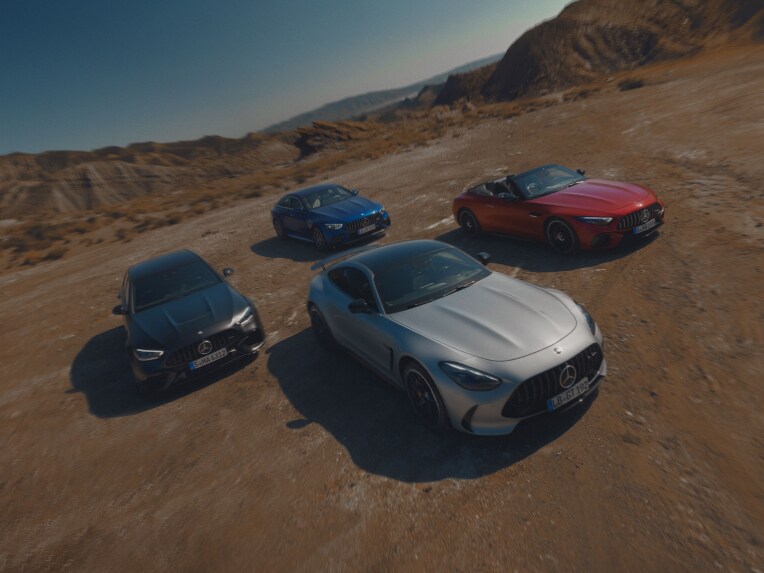 Vista aérea de gama de Mercedes-AMG